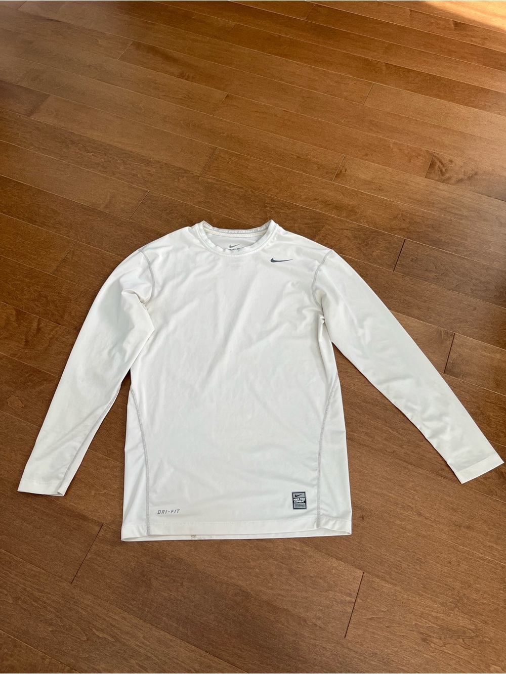 Nike Pro Combat Dri-FIT Compression Top — Light Cream